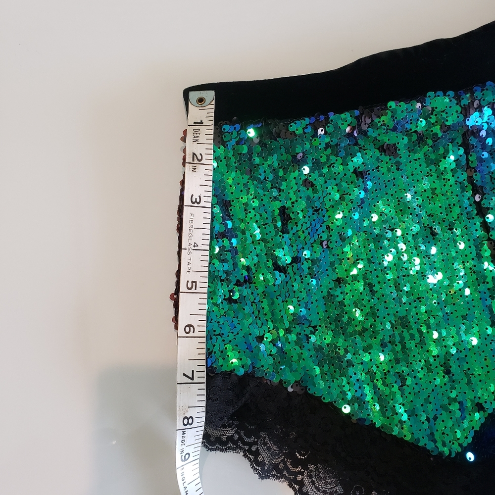 Shorts. Sequin black velvet Bottoms only - Picture 8 of 9